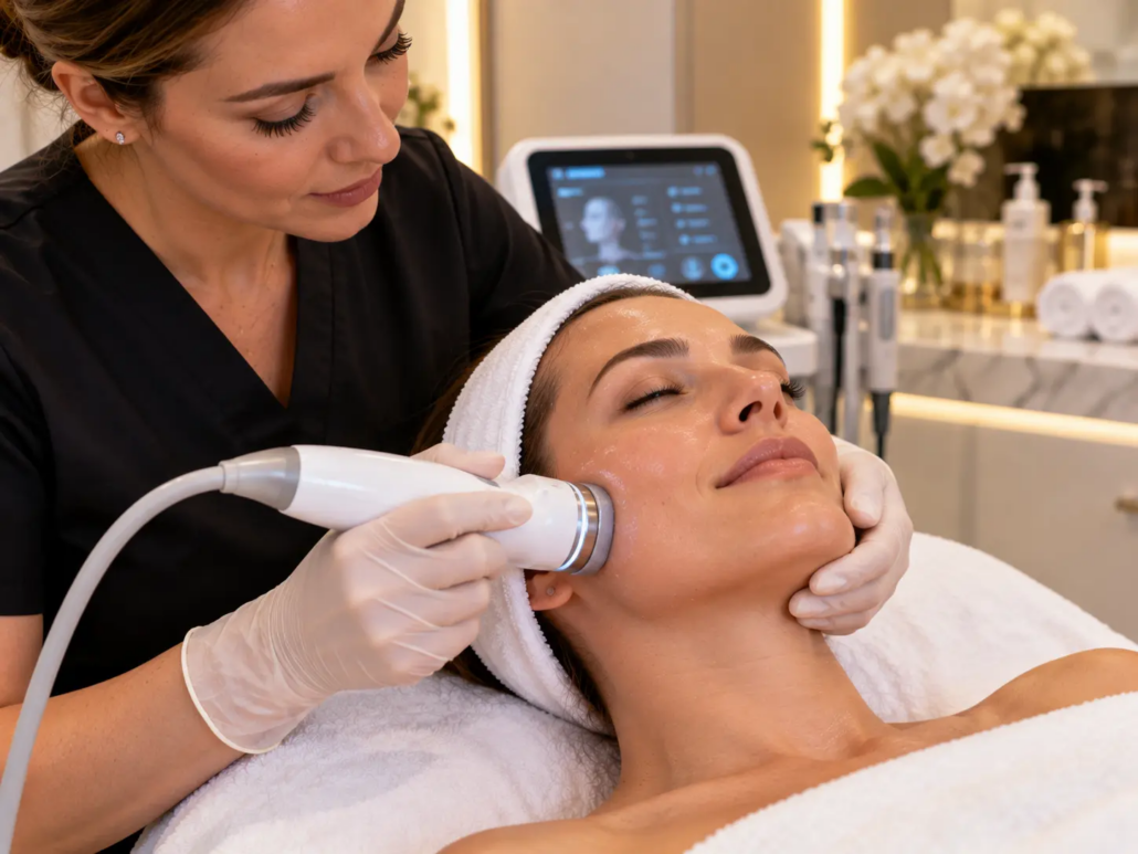 Facial device treatment