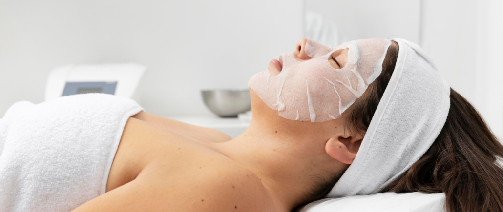 Woman having facial skincare treatment at Le-Pelle med spa in Walnut Creek
